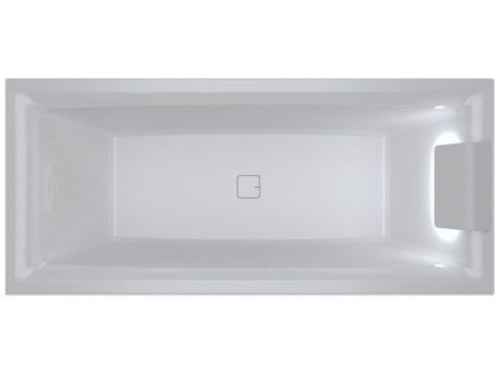 Przejdź do produktu Wanna prostokątna 170x75cm z zagłówkiem po prawej Riho Still Square LED B100003005 biały połysk