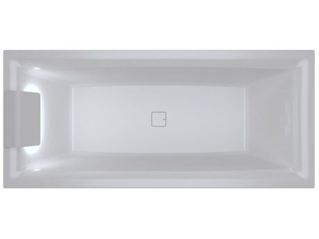 Przejdź do produktu Wanna prostokątna 170x75cm z zagłówkiem po lewej Riho Still Square LED B100004005 biały połysk