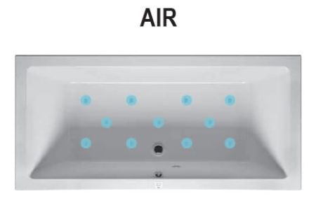 Przejdź do produktu Wanna prostokątna 180x80 cm z hydromasażem Riho Still Shower B103005005 biały