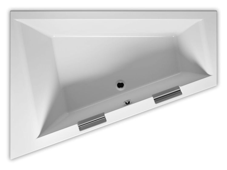 Wanna narożna 180x130 cm z systemem hydromasażem Air Riho Doppio BA90A1GH1003 prawa biały