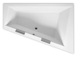 Wanna narożna 180x130 cm z systemem hydromasażem Air Riho Doppio BA91A1GH1003 lewa biały