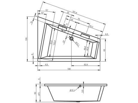 Przejdź do produktu Wanna narożna 180x130 cm z hydromasażem Riho Doppio B034003005 lewa biały