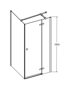 Kabina prysznicowa prostokątna 100x80 cm Besco Pixa PPP/PPL-108-195C rys. tech.