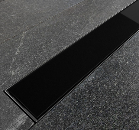 Przejdź do produktu Odpływ liniowy niski Besco Virgo Black 60x6 cm OL-60-VBL