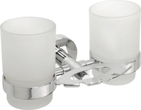 Przejdź do produktu X-ROUND wiszący podwójny uchwyt na kubki, szkło mleczne, chrom
