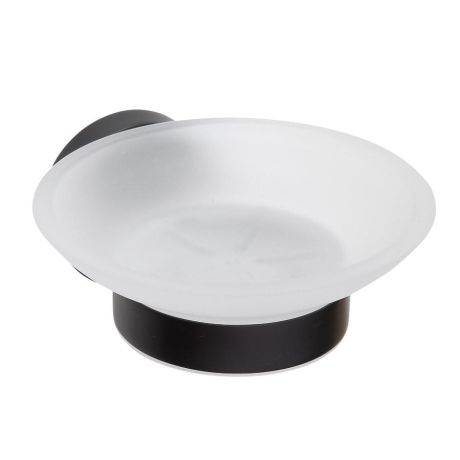 Przejdź do produktu X-ROUND BLACK mydelniczka, szkło mleczne, czarny mat