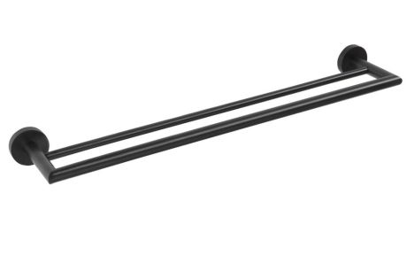 Przejdź do produktu X-ROUND BLACK wieszak na ręczniki podwójny 600mm, czarny mat