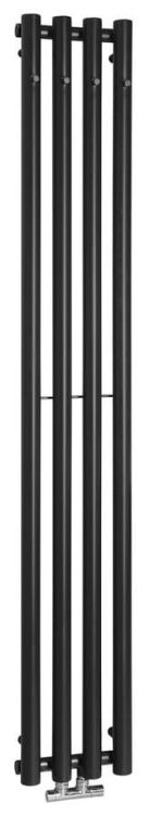 PILON grzejnik łazienkowy 270x1800 mm, z 4 haczykami, czarny matowy