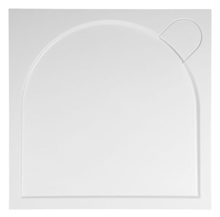 LARCA brodzik kompozytowy, kwadrat 90x90x3cm