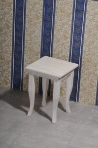 RETRO taboret 33x45x33cm, starobiały