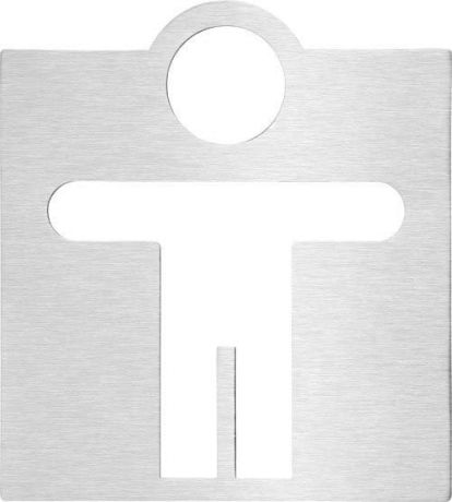 Przejdź do produktu Tabliczka informacyjna WC męski 120x120mm, stal nierdzewna szczotkowana