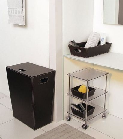 Przejdź do produktu ECO PELLE kosz na pranie 47x60x30cm, brązowy