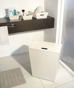 ECO PELLE kosz na pranie 47x60x30cm, kremowy