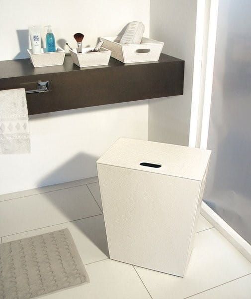 ECO PELLE kosz na pranie 47x60x30cm, kremowy