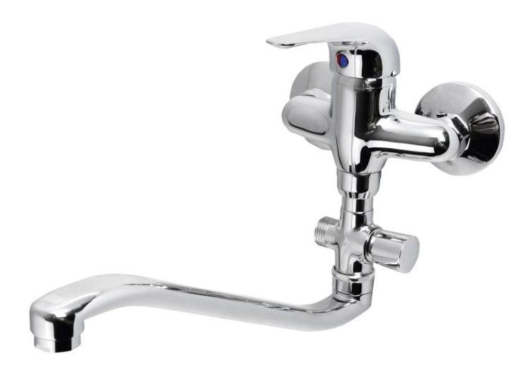 AQUALINE 35 bateria umywalkowa/wannowa naścienna, rozstaw 100mm, chrom