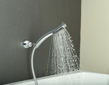 Przejdź do produktu Słuchawka prysznicowa, 245mm, ABS/czarny/chrom