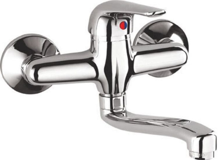 AQUALINE 35 bateria dźwigniowa naścienna, rozstaw 150mm, wylewką 220mm, chrom