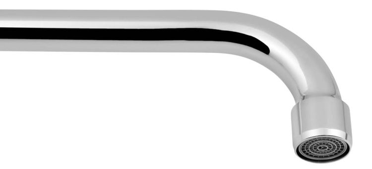 Wylewka w kształcie S, 3/4'x18x227mm, chrom