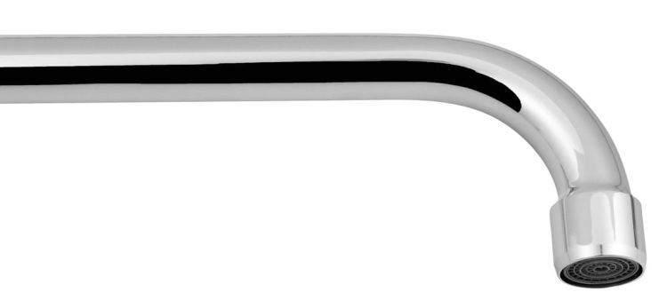 Wylewka w kształcie S, 3/4'x18x334mm, chrom