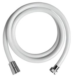 NOPEL wąż prysznicowy plastikowy, gładki, 150cm, biały