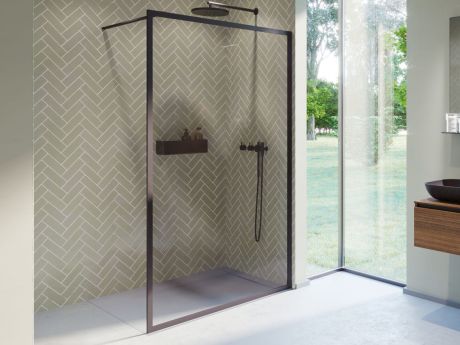 Przejdź do produktu Ścianka prysznicowa 100x200 cm Riho Lucid GD400 G005026121 czarny