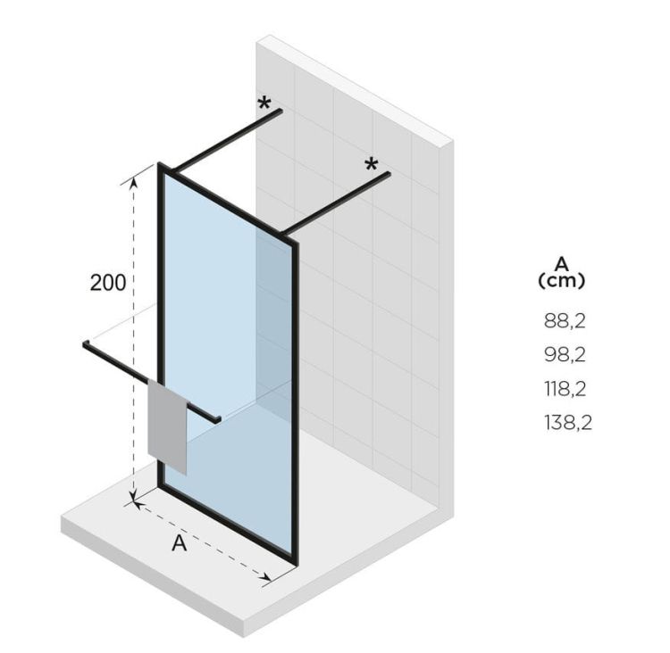 Ścianka prysznicowaRiho Lucid GD401
