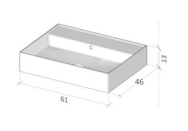 Przejdź do produktu Umywalka ceramiczna 61x46 cm Riho Livit Glaze Top W006001005 biała