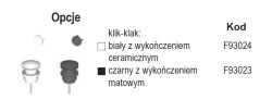 Odpływ z pokrywką w kolorze umywalki - do kupienia osobno
