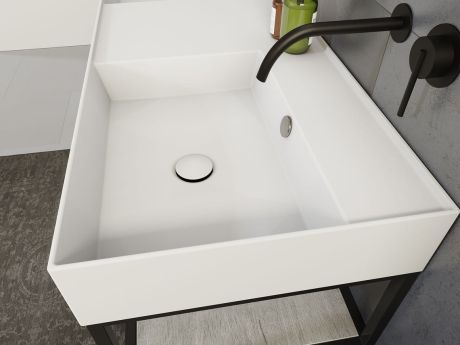 Przejdź do produktu Umywalka ceramiczna 101x46 cm Riho Livit Glaze Top W006005005 biały połysk