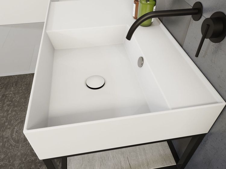 Umywalka ceramiczna 101x46 cm Riho Livit Glaze Top W006005005 biały połysk