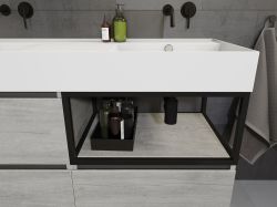 Umywalka ceramiczna 101x46 cm Riho Livit Glaze Top biały
