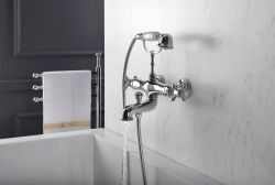 SASSARI bateria wannowa naścienna, termostatyczna, chrom