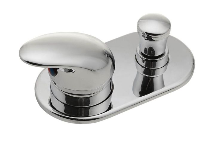 BD bateria na brzeg wanny, chrom