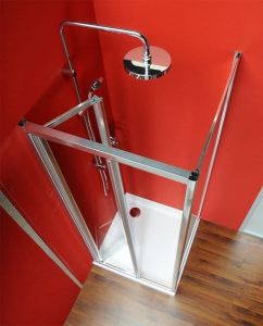 SIGMA drzwi prysznicowe składane 900mm, szkło czyste