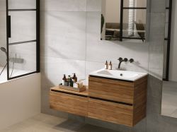 Umywalka Solid Surface 60,5x46 cm Riho Livit Velvet Slim W007001105 biały mat