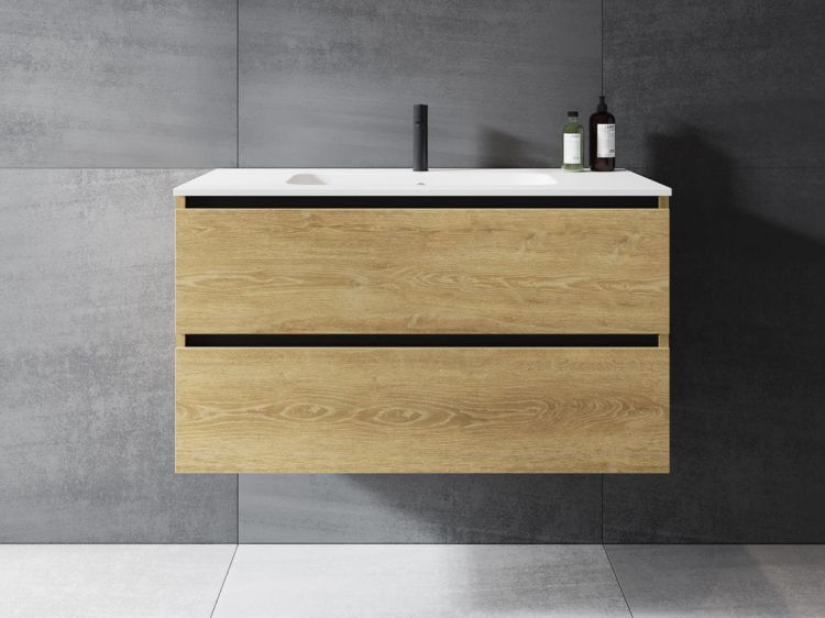 Umywalka Solid Surface 100,5x46 cm Riho Livit Velvet Slim W007005105 biały mat