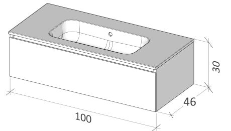 Przejdź do produktu Umywalka Solid Surface 100,5x46 cm Riho Livit Velvet Slim W007005105 biały mat
