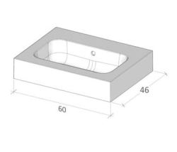 Umywalka Solid Surface 60,5x46 cm Riho Livit Velvet Top W008001105 biały mat