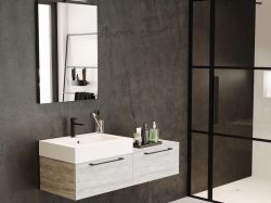 Umywalka Solid Surface 60,5x46 cm Riho Livit Velvet Top W008001105 biały mat