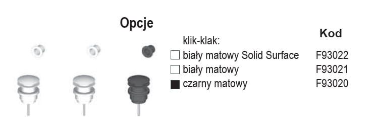 Klik-klak do umywalek Livit Velvet Top