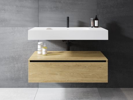 Przejdź do produktu Umywalka Solid Surface 80,5x46 cm Riho Livit Velvet Top W008003105 biały mat