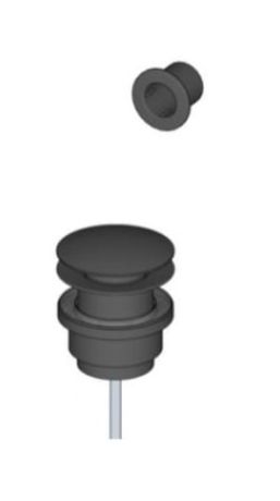 Przejdź do produktu Korek umywalkowy klik-klak z nakładką Velvet Riho F93020 czarny