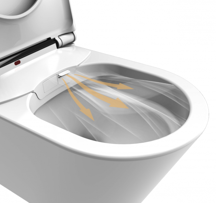 Miska WC z bidetem 2w1 Major Maker Deluxe A biała - funkcja suszenia