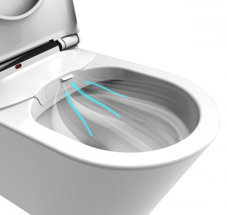 Miska WC z bidetem 2w1 Major Maker Deluxe A biała - pochłaniacz nieprzyjemnych zapachów