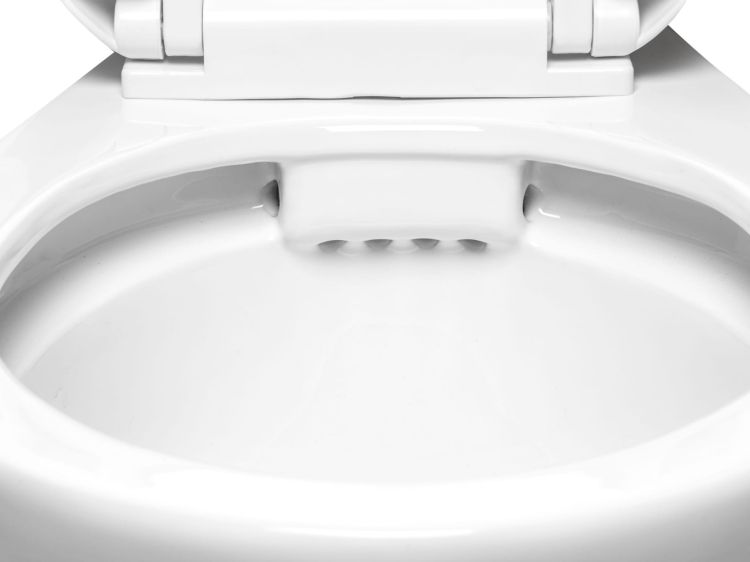 Kompakt WC stojący ze zbiornikiem, spłuczką i deską wolnoopadającą Kerra Niagara biały połysk