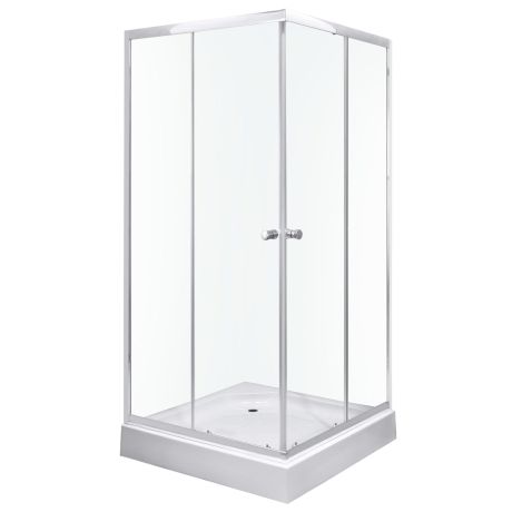 Przejdź do produktu Kabina prysznicowa kwadratowa 80x80 cm z brodzikiem Kerra Olga SQ 80 chrom