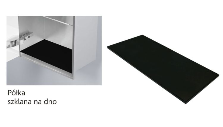 Szkło na dnie półki - za dopłatą
