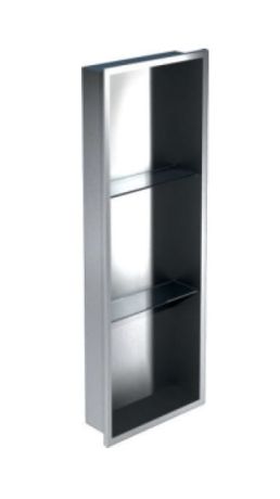 Przejdź do produktu Półka łazienkowa wnękowa do zabudowy 32,5x92,5x15 cm ze stali nierdzewnej MCJ B.PWNP 900/15