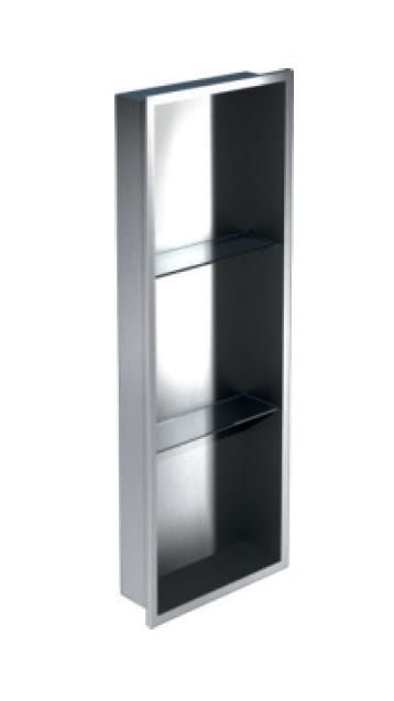 Półka łazienkowa wnękowa do zabudowy 32,5x92,5x10 cm ze stali nierdzewnej MCJ B.PWNP 900/10