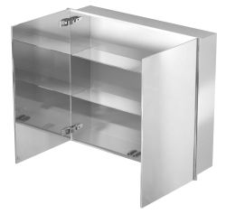 Szafka łazienkowa do zabudowy 80x70x15 cm z kołnierzem typu Bend i obustronnie lustrzanymi frontami MCJ B.SPS 8070